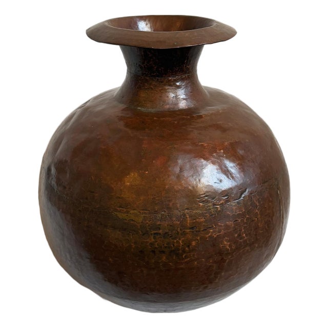 Antique Indian Copper Water Vessel For Sale