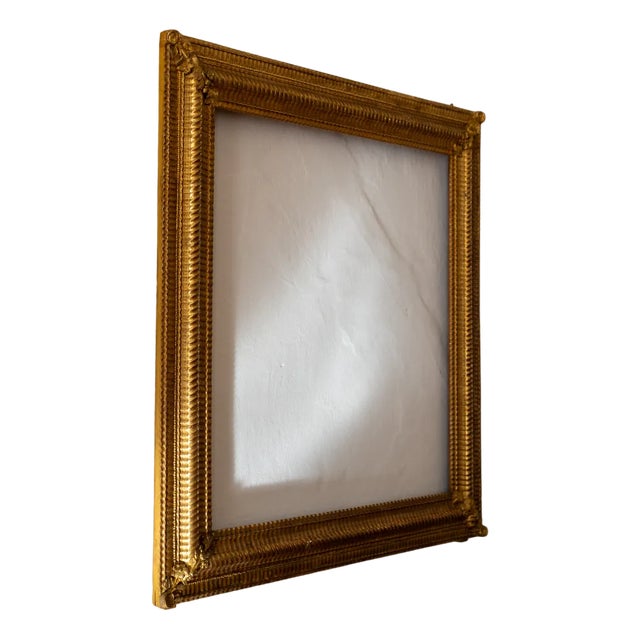Gold Patinated Mirror Frame, 1800s For Sale