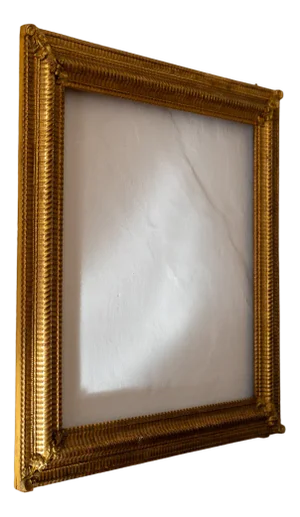 Gold Patinated Mirror Frame, 1800s