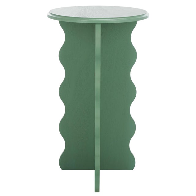Mint Lilith Wavy Accent Table in Sage Green For Sale - Image 8 of 8