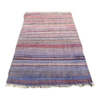 Modern Striped Kilim Rug - 54" X 82" For Sale
