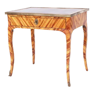 Louis XV Leather Top Cocobola Wood Writing Desk