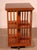 Revolving Bookcase in Yew Wood and Medallion, 1890s For Sale - Image 10 of 12