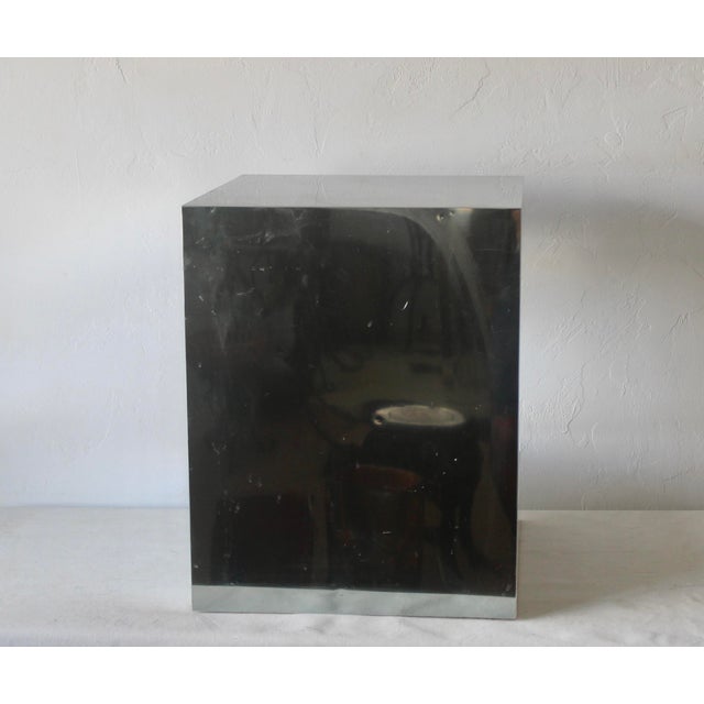 1970s 1970s Paul Evans Style Chrome Cantilevered Side Table Night Stand Vintage For Sale - Image 5 of 17