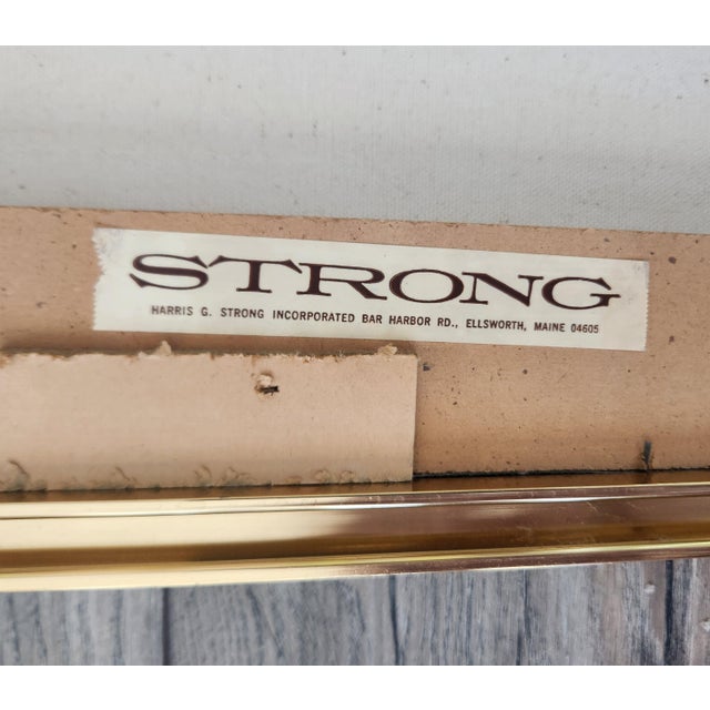 Baby Blue 1970s Large Abstract Pastel Painting Harris Strong Original For Sale - Image 8 of 10