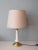Cream Table Lamp in Ceramic and Brass, Belgium, 1970s For Sale - Image 8 of 8
