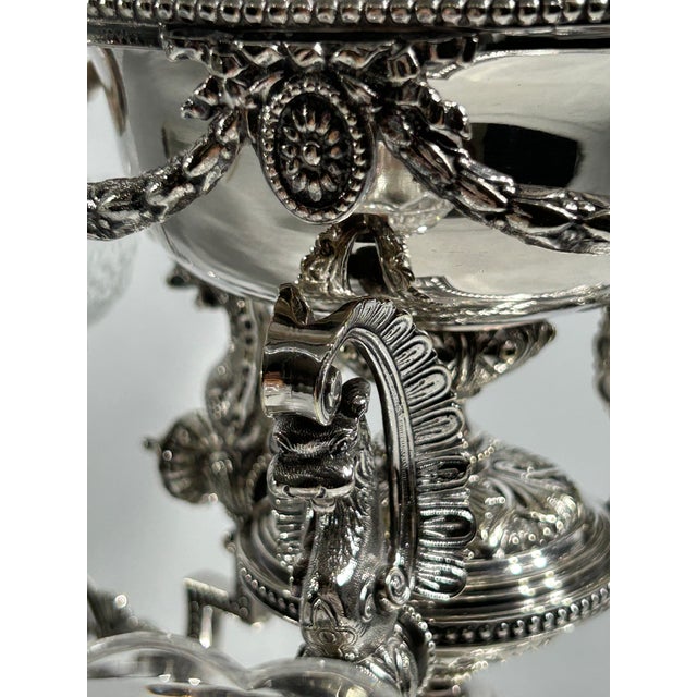 Unique 1-of-1 Elkington 'Chased Master' Tripartite Epergne: 1851/1871 Design Transition Model by Jeannest & Willms - 1 Piece For Sale - Image 9 of 18