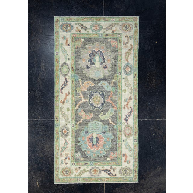 Beige Turkish Oushak Rug 2'7" x 5'1" #17387 For Sale - Image 8 of 8