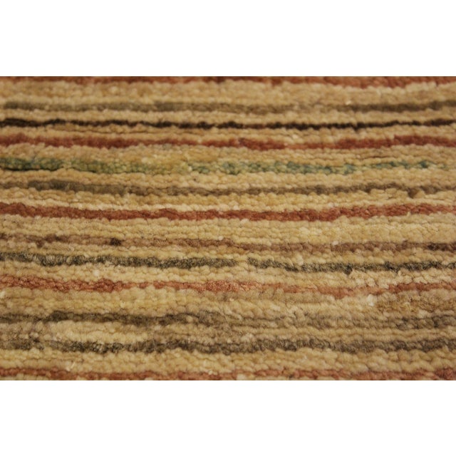Boho Chic Gabbeh Beige/Rust Wool Rug - 4'2'' X 5'9' For Sale In New York - Image 6 of 10