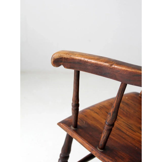 Antique Captain's Chair For Sale - Image 6 of 12