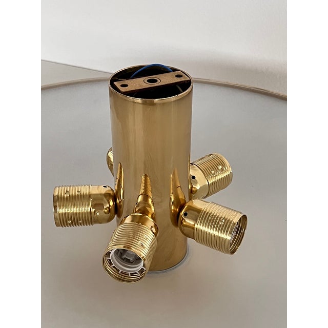Large Flush Mount Light in Polished Brass by Florian Schulz, 1970s For Sale - Image 12 of 14