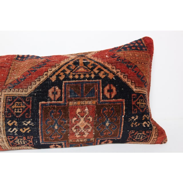 Handwoven Antique Tribal Malatya Kurdish Rug Pillow -16'' X 34'' For Sale In Tampa - Image 6 of 11