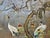 1920s Large Japanese Chinoiserie Crane Painting on Wood Panel W/ Silver, Gold, & Copper Leaf — Art Deco Framed For Sale In San Diego - Image 6 of 18