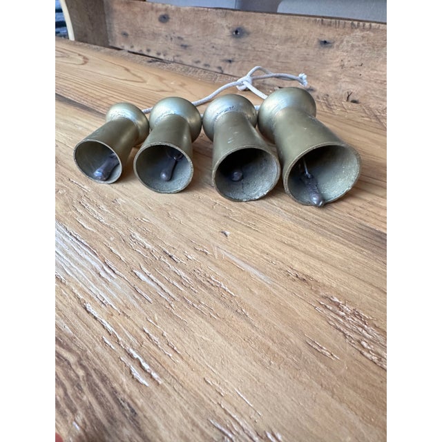 Brass Bells Graduated Set of 4 For Sale - Image 4 of 10