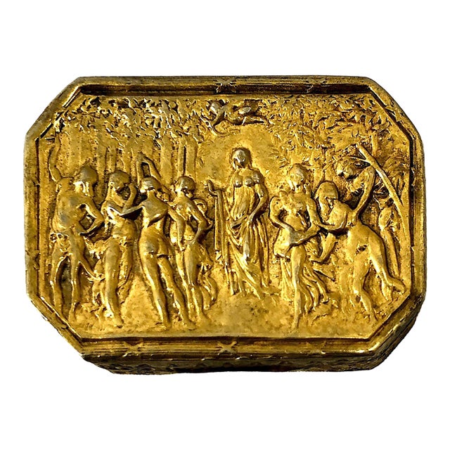 Repoussé Vermeil Box Inspired by Sandro Botticelli’s Renaissance Masterpiece “Primavera” For Sale