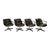 Set of 4 Mid Century Modern Charles Pollock Knoll Black Leather Executive Chairs, 1963 For Sale In Portland, OR - Image 6 of 17