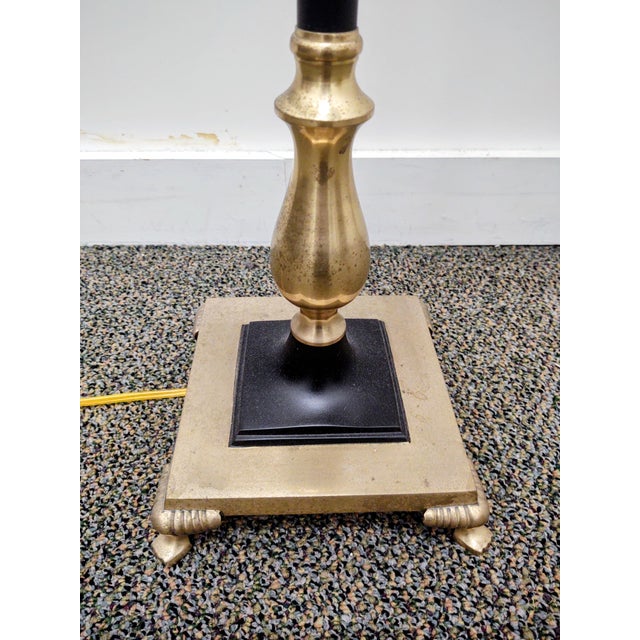 Frederick Cooper 1980s English Traditional Frederick Cooper Charlotte II Brass Swing Arm Floor Lamp For Sale - Image 4 of 10