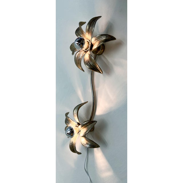 Regency Brass Wall or Ceiling Lamp attributed to Willy Daro for Massive, Belgium, 1960s For Sale - Image 11 of 14