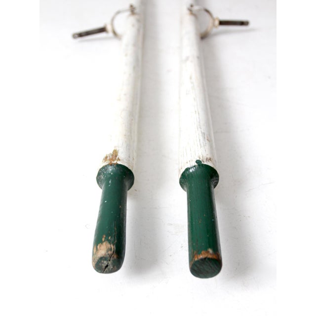 Vintage Painted Wooden Oars Pair For Sale - Image 12 of 12