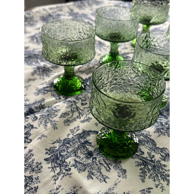Green Vintage Lenox Green Impromptu Goblet Glassware For Sale - Image 8 of 9