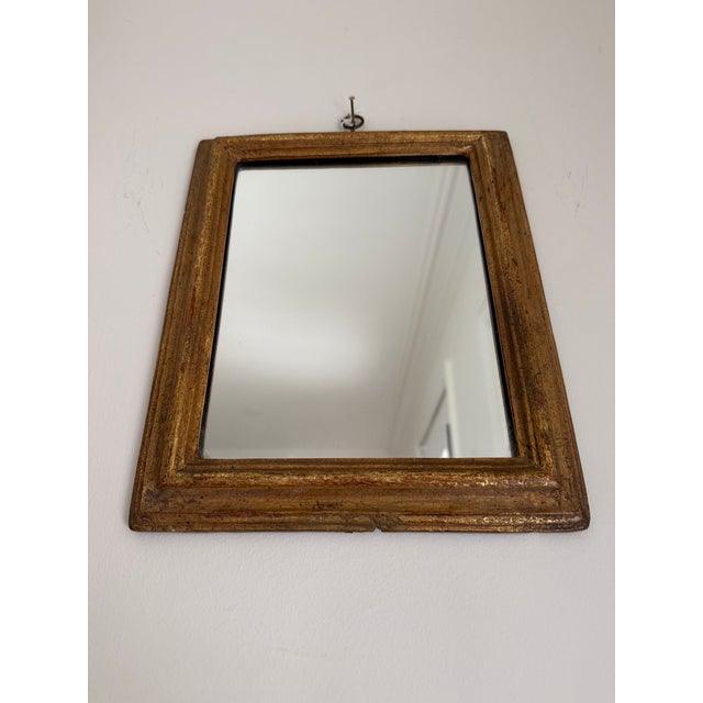 Borghese Mid 20th Century Small Borghese Gilt Wood Mirror For Sale - Image 4 of 4