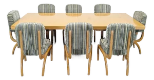 Vintage Italian Modern Expandable 9-Piece Dining Set
