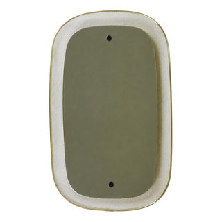 Mid-Century Wall Mirror in Rigitulle Metal & Brass by Vereinigte Werkstätten for Kunst, Germany, 1950s For Sale