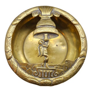 Vintage Scandinavian Solid Brass "Jul" (Christmas) Bell Ashtray / Trinket Dish. For Sale