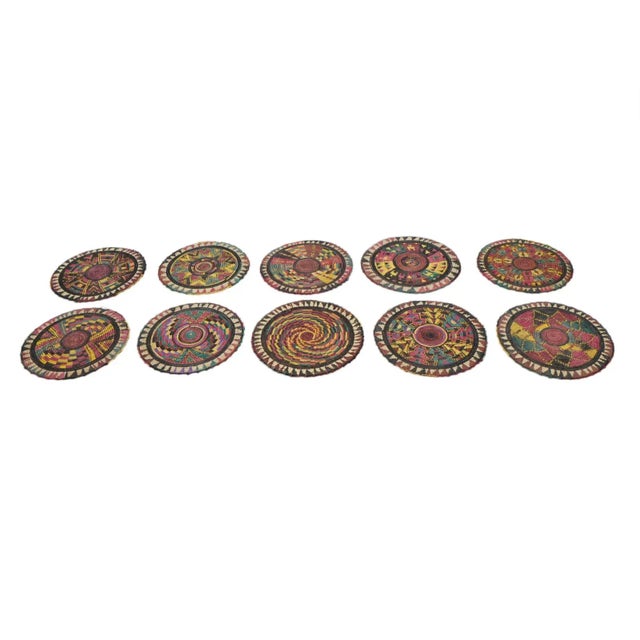 African Vintage Gombe Basket Plate For Sale - Image 3 of 13