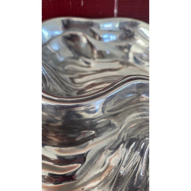 Silver Arthur Court Double Pepper-Form Aluminum Divided Serving Dish, New in Box For Sale - Image 8 of 13