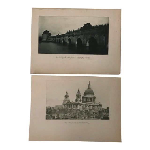 Late 19th Century Cityscape London and Stratford Prints - a Pair For Sale