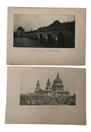 Late 19th Century Cityscape London and Stratford Prints - a Pair