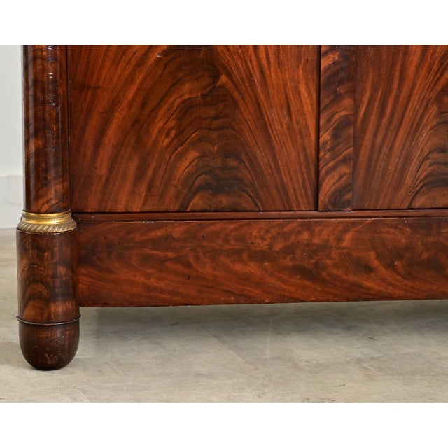 Traditional French 19th Century Mahogany Empire Enfilade with Marble Top For Sale - Image 3 of 13