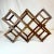 Mid-Century Modern 1970s Vintage Boho Chic Arts & Crafts Wood Wine Rack - 10 Bottle. For Sale - Image 3 of 11