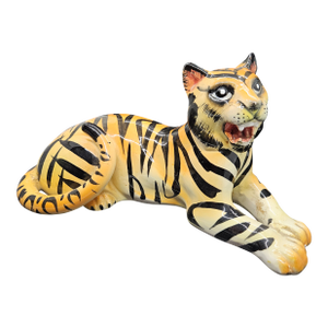 1950s Ceramic Tiger Statue, Made in Japan