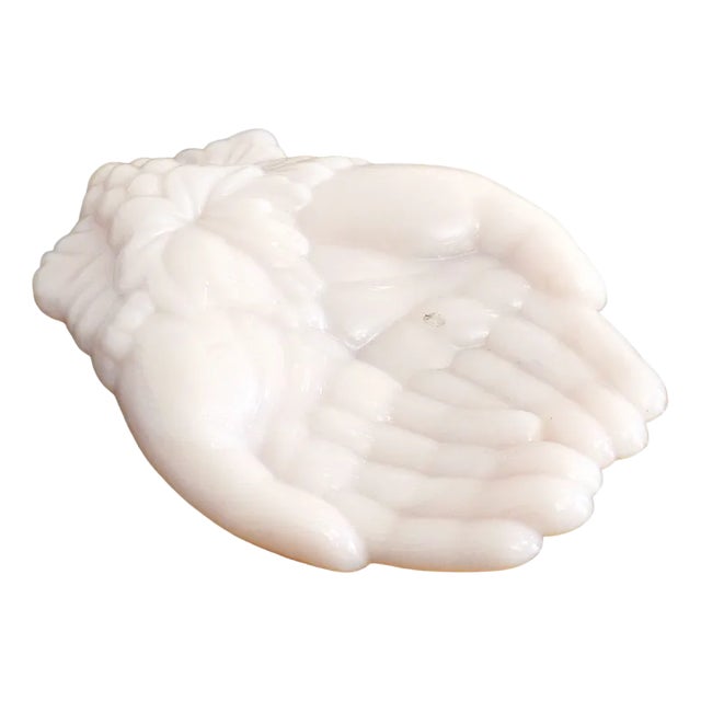 Early 20th Century Hands Cup in Pale Pink Opaline from Westmoreland, Usa, 1890s For Sale