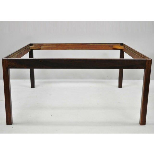 Vintage Mid Century Danish Modern Rosewood Square Coffee Table Base Chairish