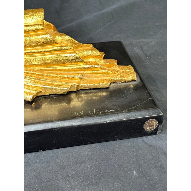 1920s Dramatic Art Deco Bronze Female Civa Statue After Chiparus For Sale - Image 14 of 14