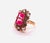 Bochic Capri Vintage Pink & White Topaz Ring in 18K Gold & Silver For Sale - Image 4 of 10