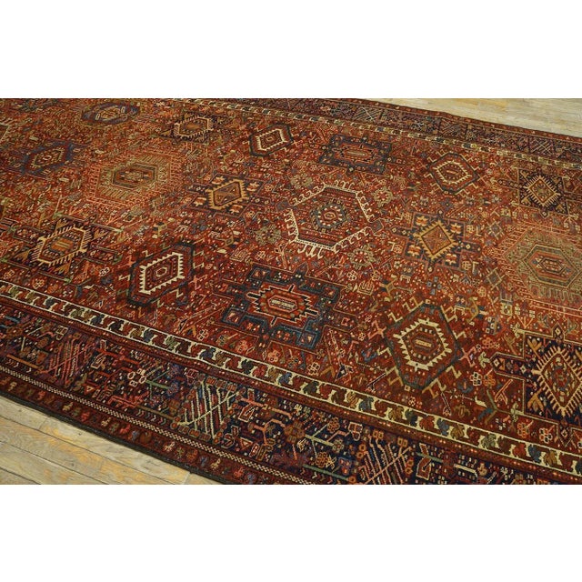 Textile Antique Persian Karajeh Rug 7' 4'' x 16' 0'' For Sale - Image 7 of 12