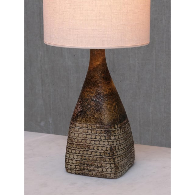 Textured Stoneware Table Lamp by Stig Lindberg for Studiohanden Gustavsberg, 1950s For Sale - Image 6 of 11
