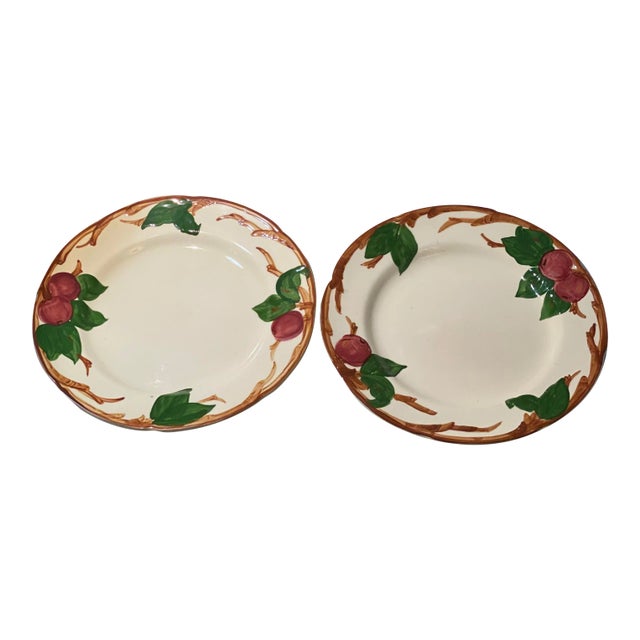 2000s Franciscan Apple Dinner Plates- a Pair For Sale
