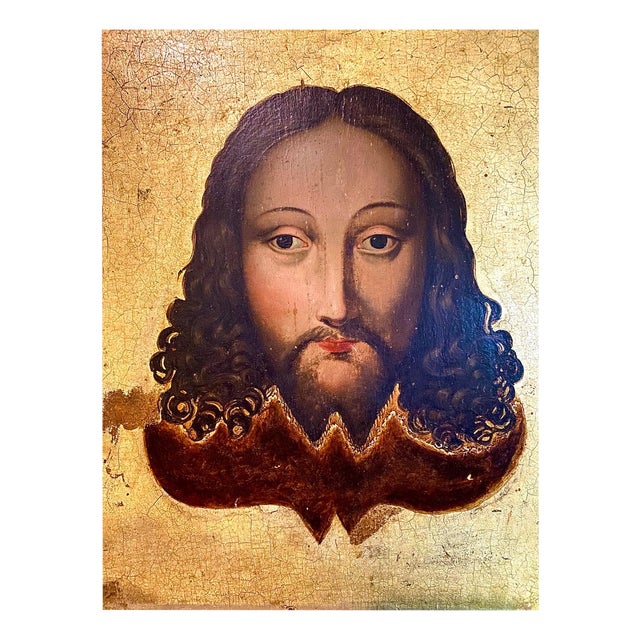 French School Artist, Christ, 1600s, Oil on Panel For Sale