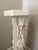 Cream Pedestal Stand Cream Floral Relief Plaster Octagonal Column Hollywood Regency For Sale - Image 8 of 9