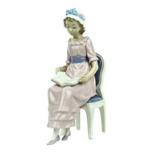 1979 Handmade a Good Book School Student Lladró Porcelain Figurine Spain