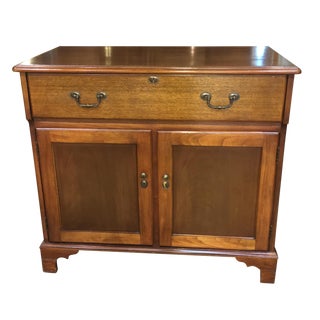 Vintage Rolling Mahogany Bar Cart For Sale