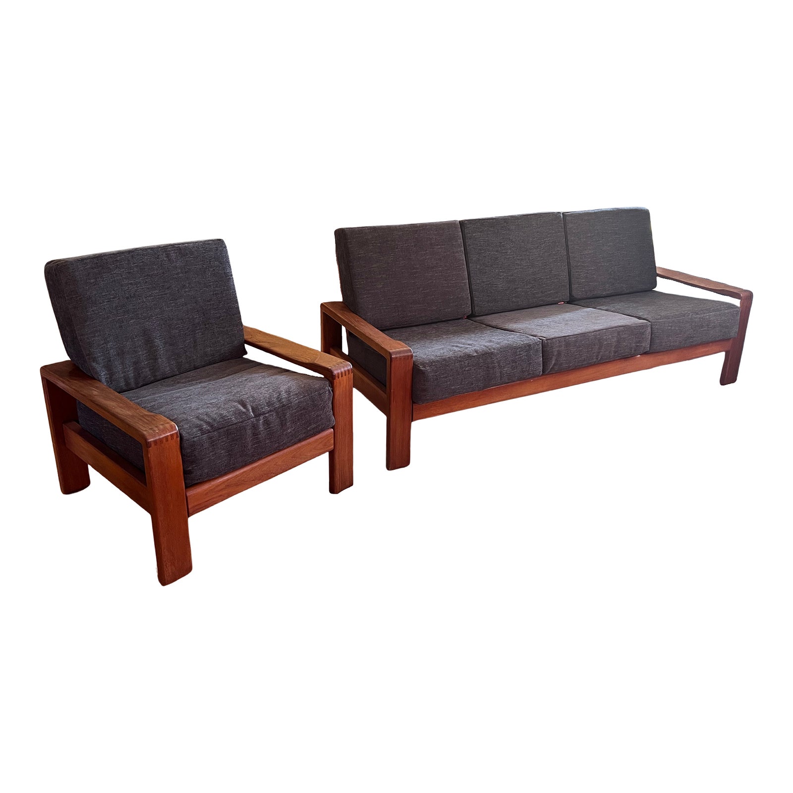 Vintage Teak Sofa and Chair Attributed to h.w. Klein for Bramin Mobler 2 Pieces Chairish