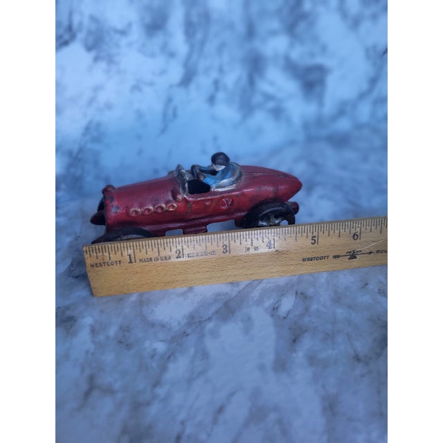 Antique Cast Iron Racer Car For Sale - Image 9 of 11