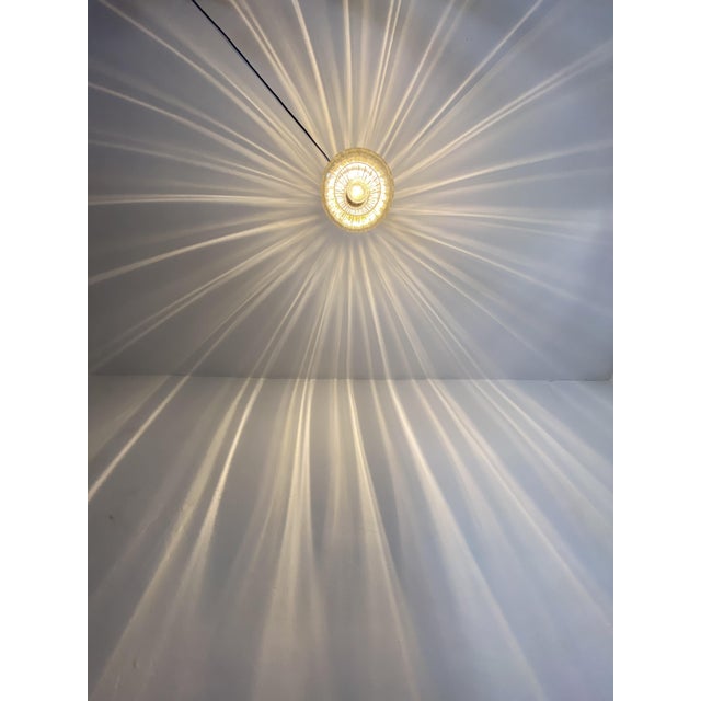 Mid-Century Modern Mid-Century Modern Amber Glass Pendant Lamp, Yugoslavia, 1975 For Sale - Image 3 of 14