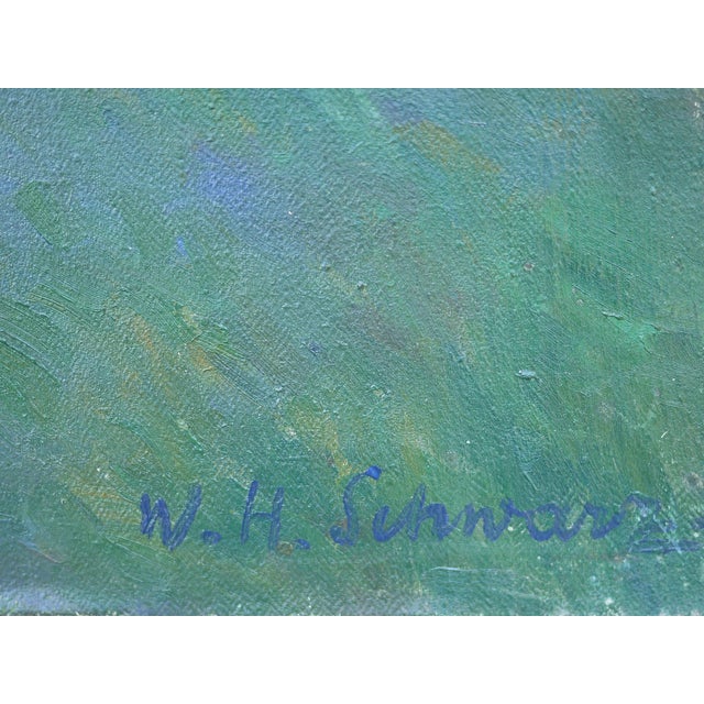 Willi Hans Schwarz, Grossglockner, Austrian Alps, 1920s, Oil Painting on Canvas, Framed For Sale - Image 12 of 15